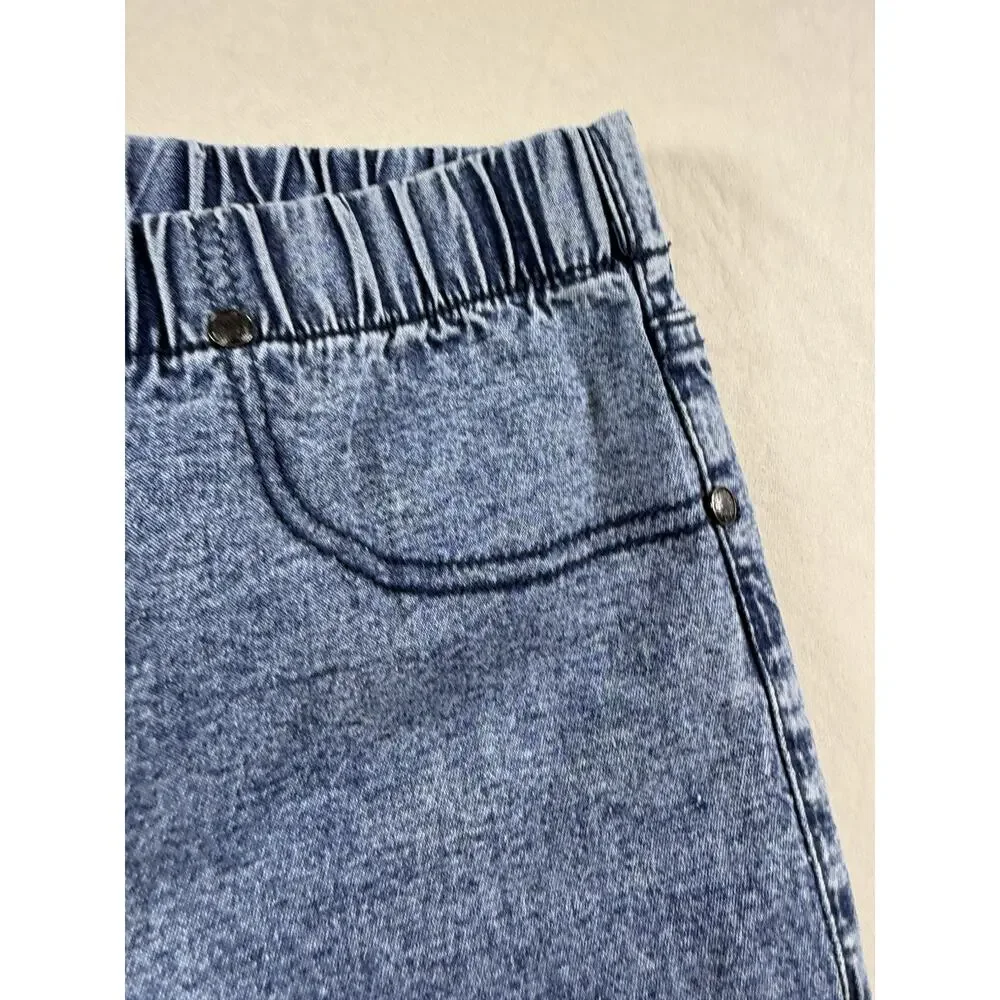Jegging Jeans Womens Size 13 Reg Blue Skinny Stretch Denim Side Jewels